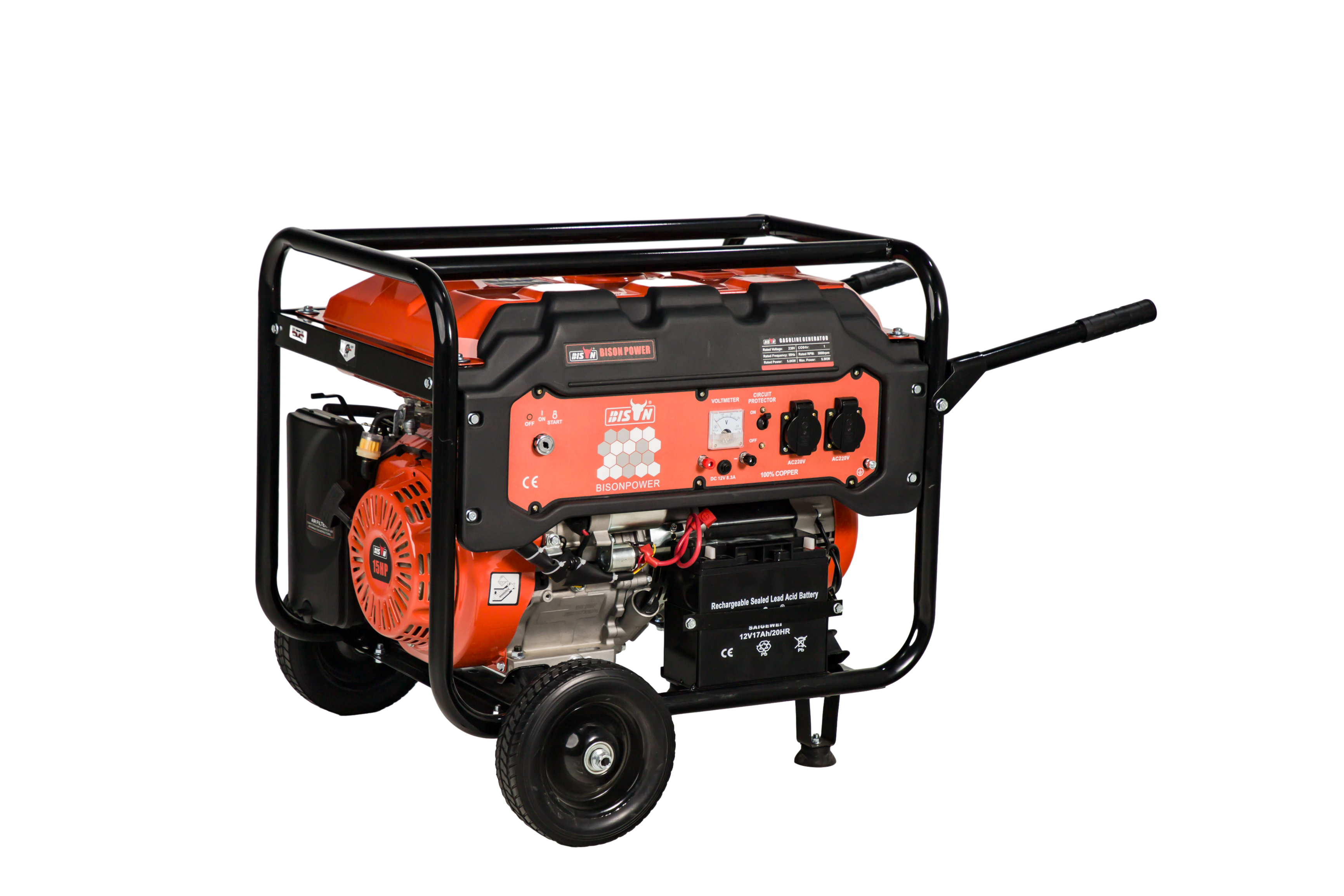 Генератор бензиновый BISON BS6500EP (5,0 кВт), изображение 7