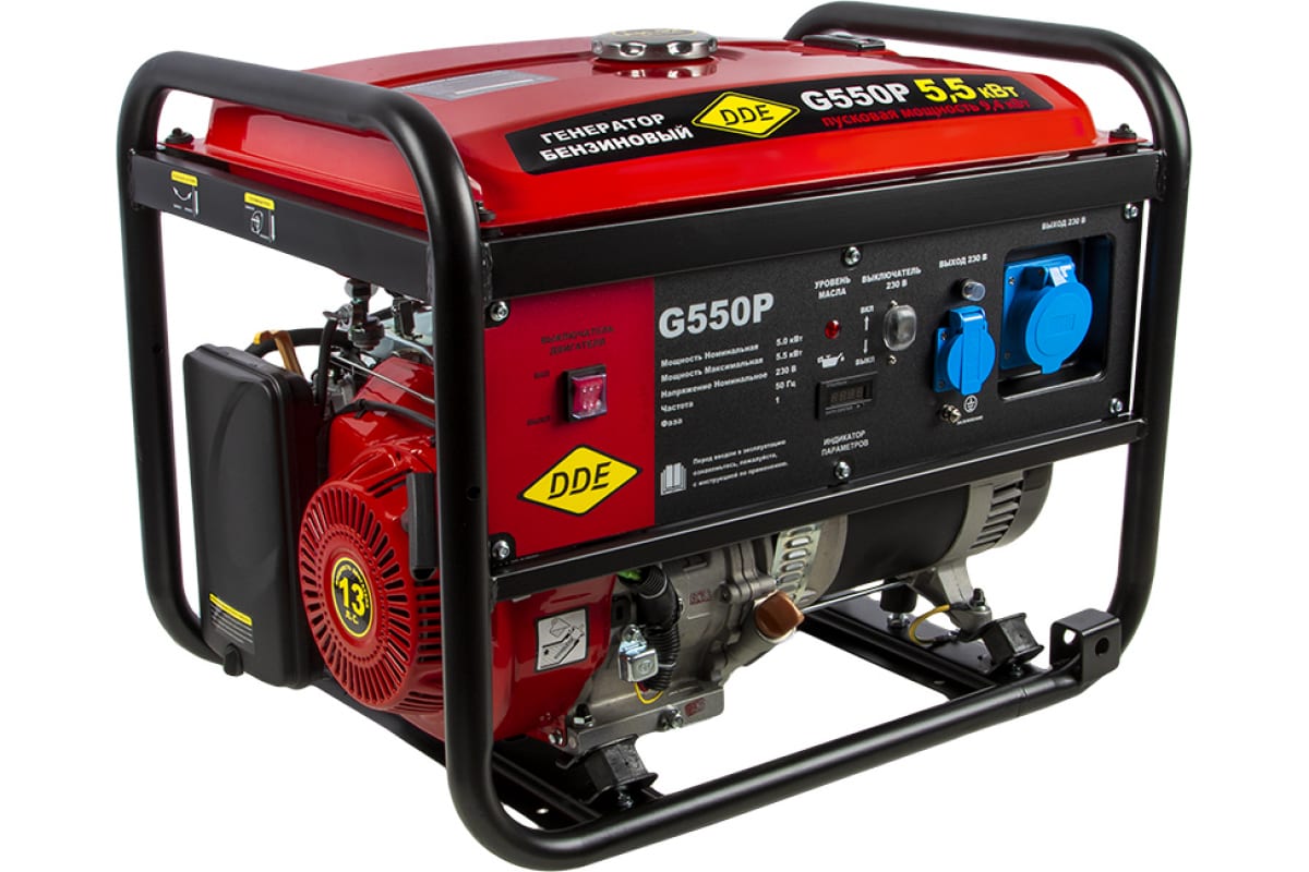 Генератор бензиновый DDE G550P (5,0 кВт)